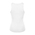 thumbnail image 4 of Rggeeun Women Tank Tops Solid Color U Neck Elastic Waist Vest Loose Fit Long Lightweight for Summer Outdoor Picnics Versatile Sleeveless,White,S, 4 of 4