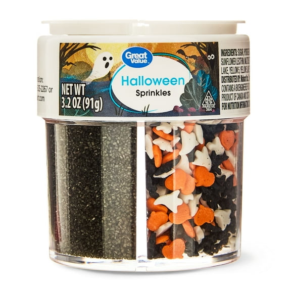 Great Value 4-Cell Halloween Sprinkle Mix, 3.2 oz