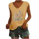 thumbnail image 1 of Camisetas Casuales de Manga Corta Gradiente Impreso Cuello Redondo Superior, Camiseta de Moda de Poliéster para las Mujeres, Lavado a Mano Verano Primavera, 1 of 4