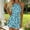 Light Blue #06, variant on Women's Boho Floral Print Halter Romper Sleeveless Criss Cross Front Short Jumpsuit