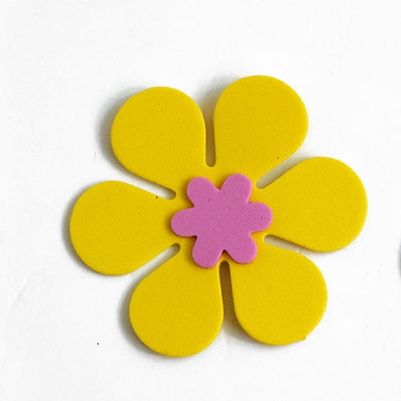 DEEPCRAFF 120PCS Foam Flower Stickers for Kids Crafts, Art Projects, Scrapbooking and Decoration