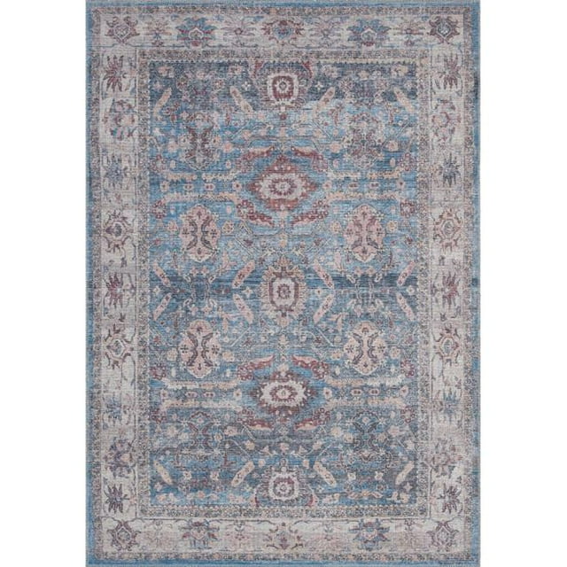 United Weavers 2700 20460 58 5 ft. 3 in. x 7 ft. 2 in. Divine Radient Rectangle Power Loomed Rug, Blue