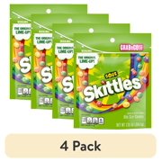 (4 pack) Skittles Sour Candy, Chewy Candy Grab N Go - 7.2 oz Bag