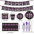 thumbnail image 3 of 82 Pieces Skeleton Birthday Party Supplies - Disposable Plates, Napkins, Cups and Cutlery, Skeleton Party Decorations for Birthdays and Halloween Parties, 3 of 5