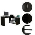 thumbnail image 6 of Home Square 3-Piece Set with 2 Armoires and Home Office Desk in Black Wengue, 6 of 17