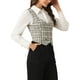 thumbnail image 4 of INSPIRE CHIC Chaleco Steampunk para Mujeres Traje Racerback Vintage Cuadros L Blanco, 4 of 5