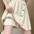 thumbnail image 2 of 2024 Verano Nuevo Estilo Vestido Mini De Mujer Falda De Cintura Alta Línea A Pantalones De Seguridad Cintura Elástica Antiexposición, 2 of 5