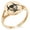 Rose Gold, variant on Stainless Steel Zombie Skull Biohazard Minimalist Oval Top Polished Statement Signet Ring