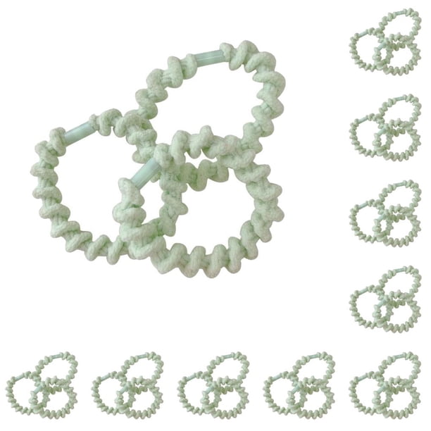 Minnieouse 3 uds. De cuerdas para el pelo, bandas de goma coloridas, bonitas diademas para mujer, soporte para tocado, accesorio de decoración Verde 10piezas
