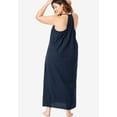 thumbnail image 2 of Dreams & Co. Plus Size Breezy Eyelet Knit Long Nightgown, 2 of 6