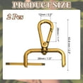 thumbnail image 2 of 1.5 Inch Swivel Clasp Hooks, 2 Pcs Detachable Snap Hook for Bag Strap Purse Lanyard DIY Craft Hardware, Gold, 2 of 7