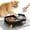 Black, variant on Elevated Cat Bowls with Food Mat, Splash Proof Anti Vomiting Raised Cat Food and Water Bowl Set, 2 Stainless Steel Dishes for Cats and Puppy, Pet Bowl for Indoor Cats White