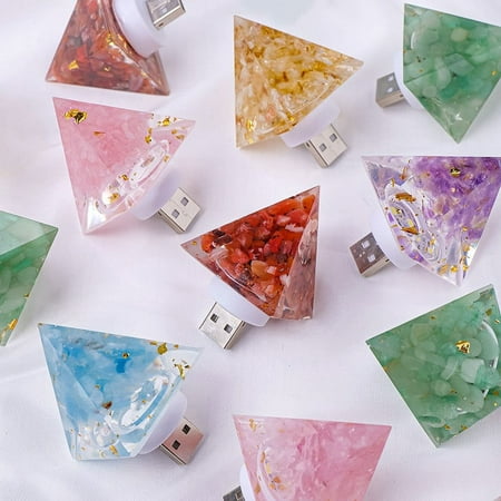 

Isvgxsz New Wall Decor Natural Crystal Gravel Epoxy Pyramids Usb Night Light Home Savings Living Room Decor Deals of the Day Clearance