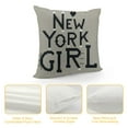 thumbnail image 4 of RUIYC New York Quote Throw Pillow Covers White Black NYC Skyline Night Landscape Building Pillow Cases Bedding Sofa Home Decorative Cushion Cover White, 4 of 5