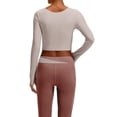 thumbnail image 5 of Women's Slim Fit Long-Sleeve Active Top - Stretchy Moisture-Wicking Yoga & Gym Wear, 5 of 5