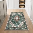 thumbnail image 4 of BERTHMEER 2'x3' Small Area Rugs for Bathroom Kitchen Bedroom Entryway Rugs Non Slip Washable Vintage Green Carpets Dorm Entrance Oriental Traditional Distressed Rugs, 4 of 6