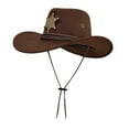 thumbnail image 1 of Chapeau Rond Rétro Western pour Usage Quotidien par Ensemble Style Cowboy, 1 of 3