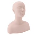 thumbnail image 1 of Mannequin Head with Shoulders Soft PVC Mannequin Head Shoulder Model Lifelike Display Manikin Head Bust for Makeup Massage Acupuncture, 1 of 4