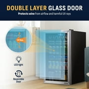 Newair Beverage Refrigerator Cooler |126 Cans Free Standing with Glass Door