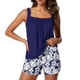 thumbnail image 2 of Maillot de Bain Deux Pièces Tankini avec Bas de Maillot Taille Haute Confortable pour Plage Piscine, 2 of 5