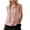 Pink, variant on VEKDONE Sleeveless Button Down Shirts for Women Summer Cotton Crewneck Tank Tops Solid Color Loose Fit Breathable Tanks Casual Blouses Blue XL