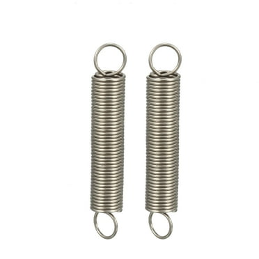 0.5x5x30mm Stainless Steel Small Dual Hook Tension Spring, 2pcs