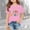 Pink, variant on Girls Tshirts Size 7-8Y Unisex Fifth Grade Back To School Print Short Sleeve Crewneck Tee Outdoor Girl Clothes
