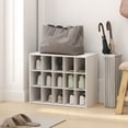 thumbnail image 2 of Furinno FANO 15-Cube Stackable Shoe Rack for Closet Entryway White, 2 of 5