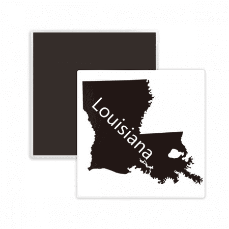 

Louisiana America USA Map Outline Square Ceracs Fridge Magnet Keepsake Memento