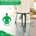 thumbnail image 3 of Yayeee Waist Apron with Pockets for Cooking Waterproof Half Server Aprons, Light Blue Stripes, 3 of 7