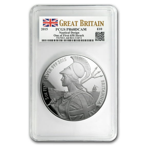 2015 Great Britain 5 oz Proof Silver Britannia PR-68 PCGS