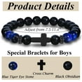 thumbnail image 4 of 8th 9th 10th 13th 14th 15th 16th 17th 18th 21st 30th Birthday Gifts for Boys Cross Bracelets for Son/Grandson/Brother/Nephew, 4 of 5