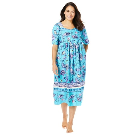

Only Necessities Women s Plus Size Mixed Print Short Dress or Nightgown Dress Or Nightgown