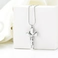 thumbnail image 3 of 3 Pack Cremation Urn Necklace for Ashes Ashes Necklace Cross Infinite Cylinder Cremation Jewelry Memorial Urn Pendant Crystal Stainless Steel Memorial Pendant Gift, 3 of 7