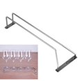 thumbnail image 5 of Estante para copas de vino de acero inoxidable de 55 cm, estante para debajo del gabinete, colgador de copas de vino, barra colgante para bar o cocina, 5 of 5