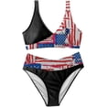 thumbnail image 3 of Swimsuit for Women 2024 Push Up 4Th of July Plus Size Swimsuit for Women Independence Day 2 Piece High Waist Bikini Sets, 3 of 5