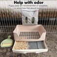 thumbnail image 6 of Brown Large Plastic Pet Litter Box for Rabbits Guinea Pigs Ferrets, 6 of 7