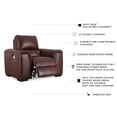 thumbnail image 4 of Ashley Furniture Alessandro Leather Power Recliner with Headrest in Red, 4 of 13