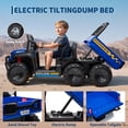 thumbnail image 3 of CazToi 24V 4WD Kids Dump Truck Remote Control All Terrain 2 Seater Ride On Car, 3 of 8