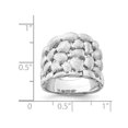 thumbnail image 3 of Satin Textured Nugget Ring in Sterling Silver with Rhodium Plating, 3 of 5