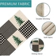 thumbnail image 2 of Black White Buffalo Plaid Check Table Runner, Pine Tree Tabletop Scarf Home Kitchen Decor, Winter Seasonal Farmhouse Holiday Rustic Burlap Dining Decoration Housewarming Gift Party Supply, 2 of 7