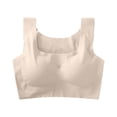 thumbnail image 5 of Women's Seamless Wireless Push Up Plus Size Lightweight Sports Bra Beige for Yoga Gym Workout Running Activewear, 5 of 9
