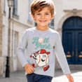 thumbnail image 2 of Enyan Boys Graphic Tees Soft Crewneck Long Sleeve Trendy Cartoon Print Toddler Kid Boy Fall Winter Clothes(5 Years), 2 of 8
