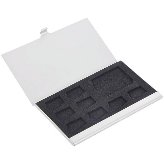 9 -SD/SD Memory Card Storage Holder Box Protector Metal Cases 8 TF&1 SD