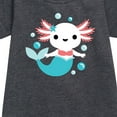 thumbnail image 2 of Axolotl Mermaid  - Toddler & Youth Girls Fleece Dress, 2 of 5