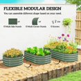 thumbnail image 3 of Green Galvanized Raised Garden Bed Kit - 59" Metal Planter Box for Balcony, Patio & Garden - Weather-Resistant, Safe Edging Design, 3 of 7