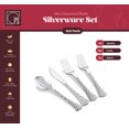 thumbnail image 2 of Posh Setting Glamour Collection Elegant Polished Silver Like, Heavyweight Plastic Silver Cutlery 160 Piece Silverware Set (Set Includes 80 Forks, 40 Knives and 40 Soup Spoons) Settings for 40 People., 2 of 3