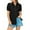 Black-tops, variant on Inverlee Women's Puff Sleeve Collared Shirts Button Down Casual Blouses Summer Trendy Loose Fit Tops Blue M