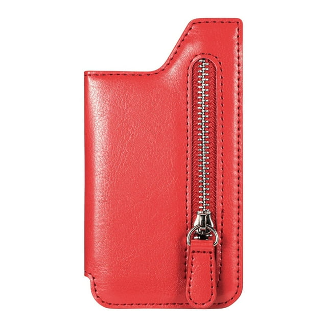 SDNall Phone Wallet Stick On, Credit Card Wallet, Multipurpose Adhesive Phone Wallet Card, Card Holder Case for Mobile Phones, Secure Zipper Design, Phone Case Wallet