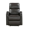 thumbnail image 2 of Rica 38 Inch Power Recliner Chair- Plush Brown Faux Leather- Foam Cushions, 2 of 6
